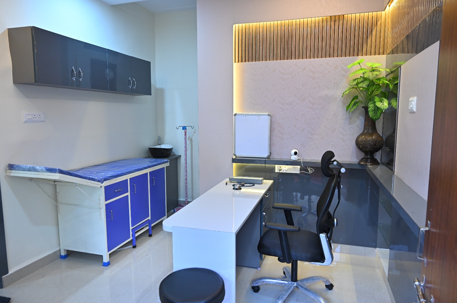 Consultation room at Udbhav Pediatric & Polyclinic